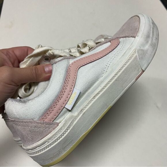Vans Bmx Old Skool skater Shoes light pink leather suede Angie mens - 4 - Picture 4 of 15